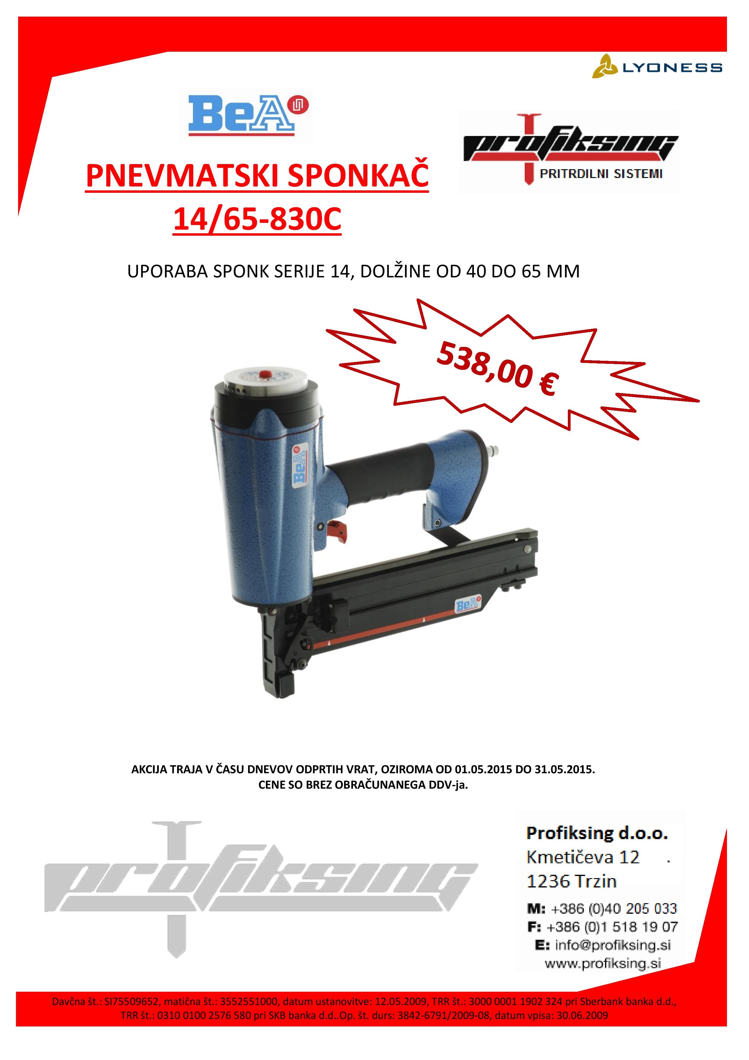 Bea Pnevm. zabijalec 14 65-830C